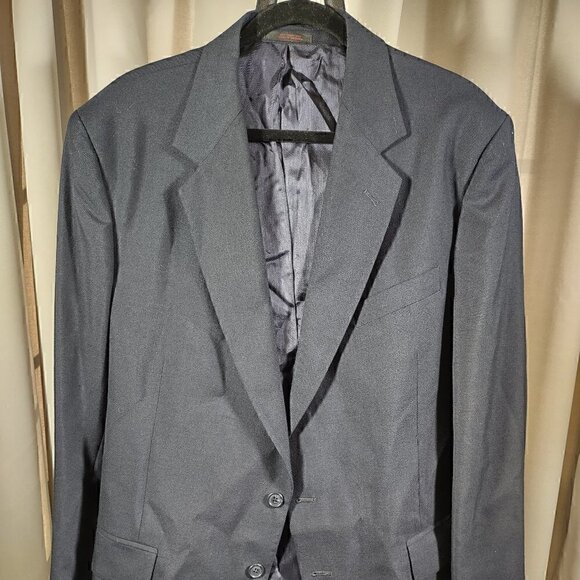 STANLEY BLACKER Men Size 44L Dark Blue Blazer - Picture 1 of 9